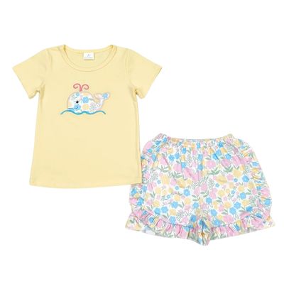 Whale Ruffle Short Set