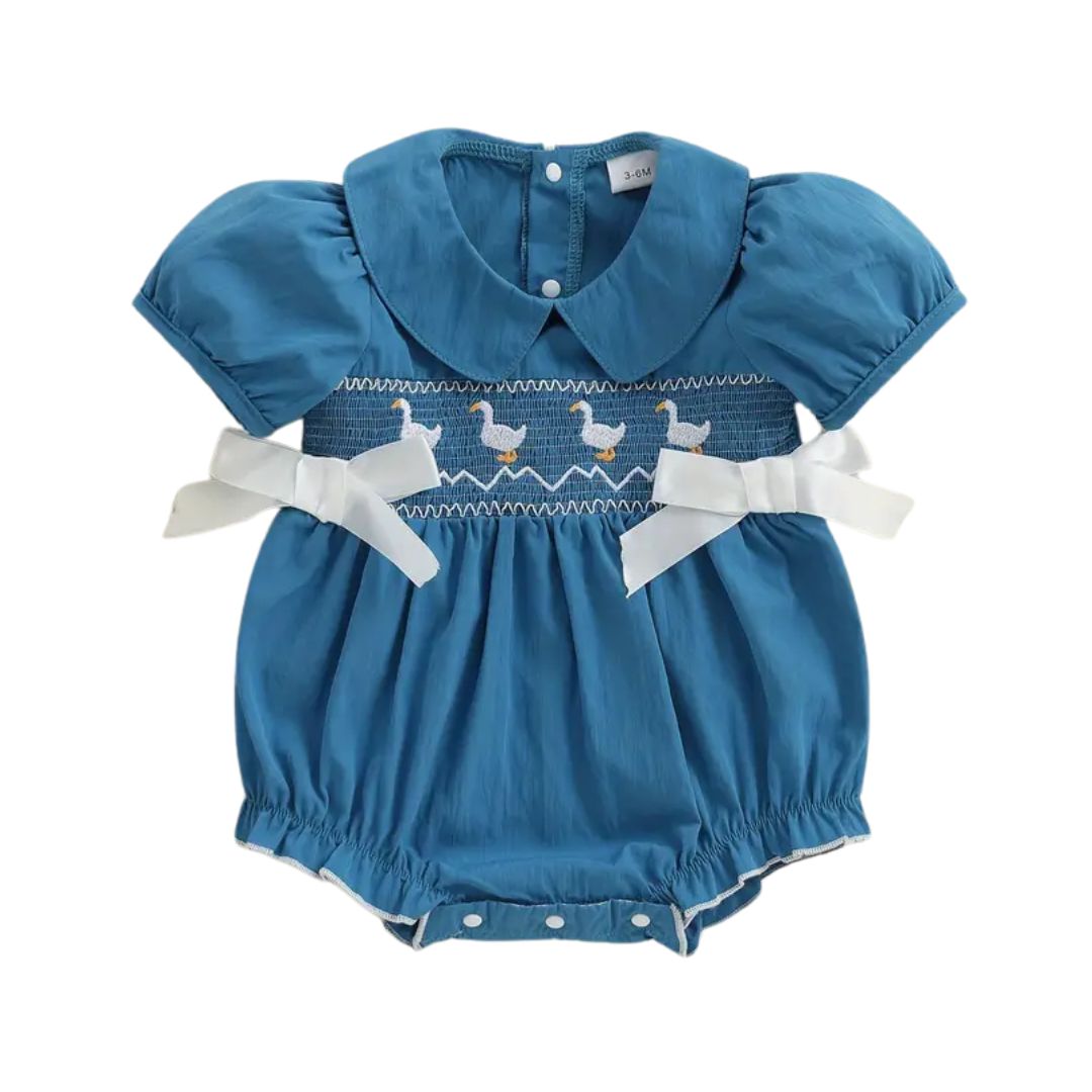 Goose Bow Romper
