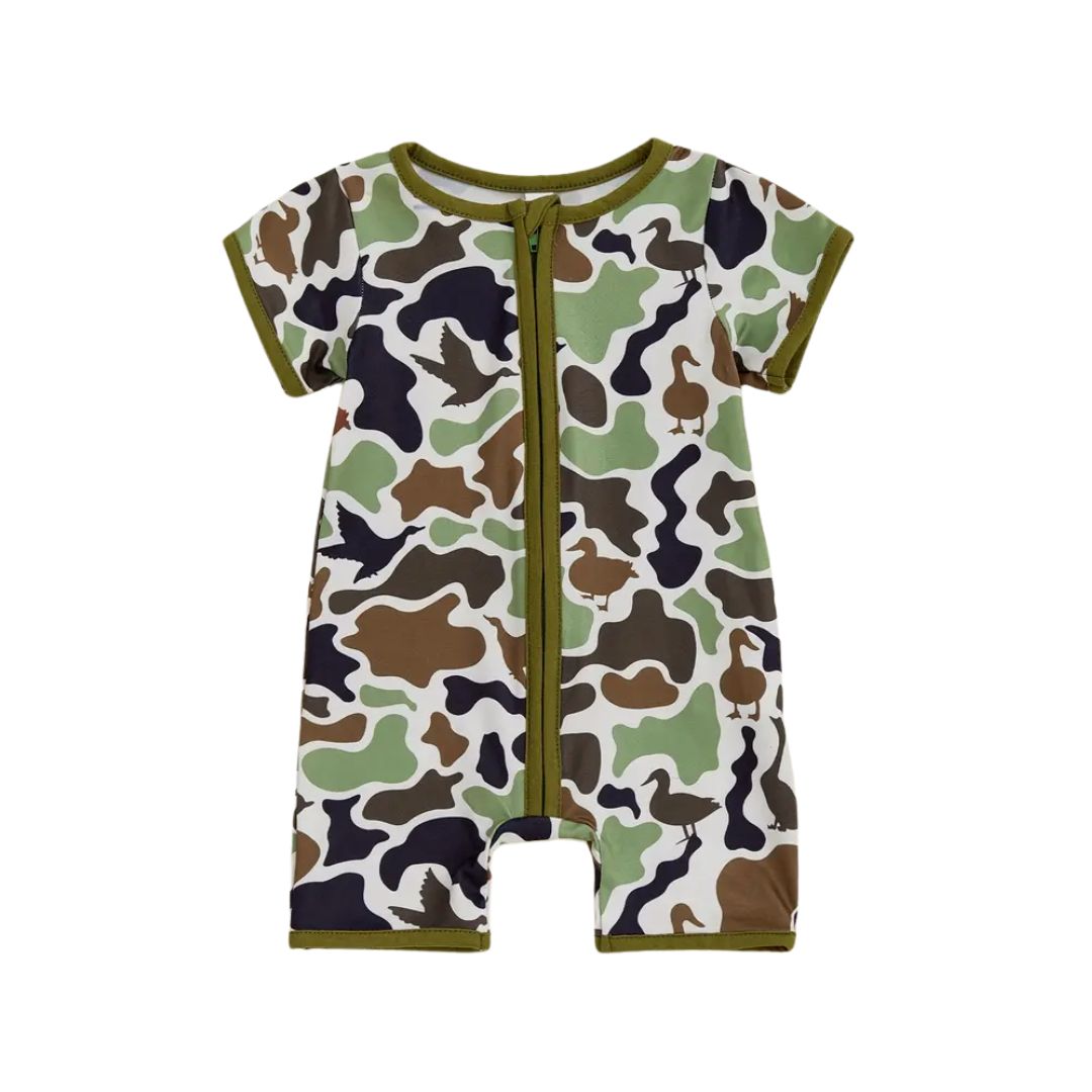 Duck Camo Short Romper