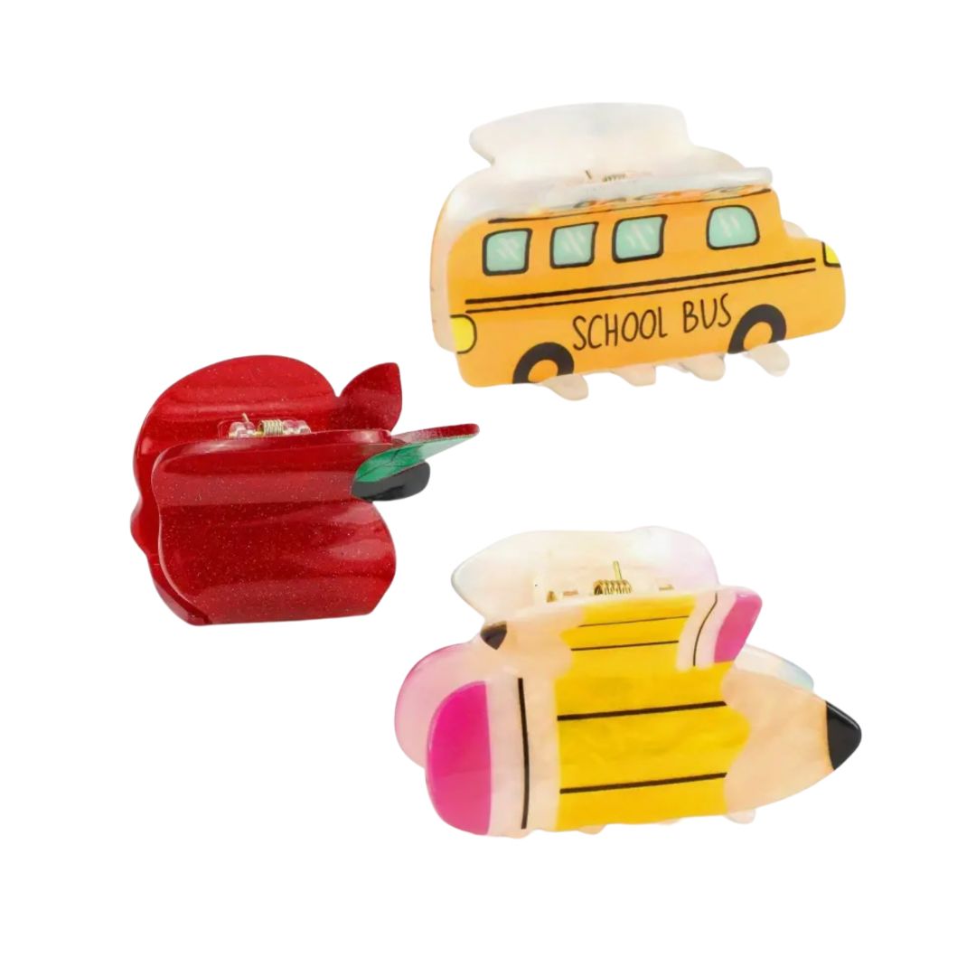 School Claw Clips