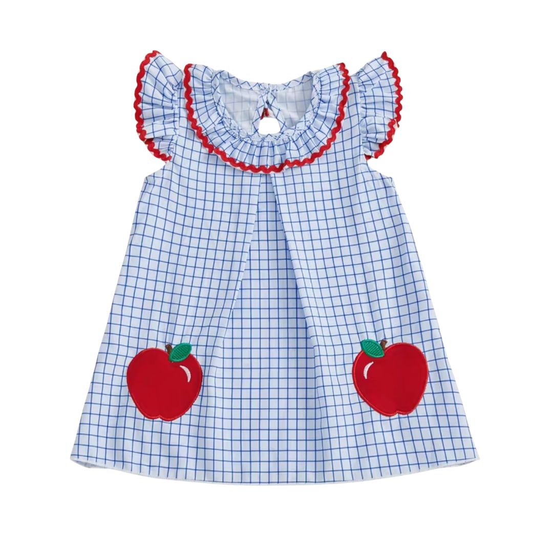 Apple Ruffled Sleeve Dress