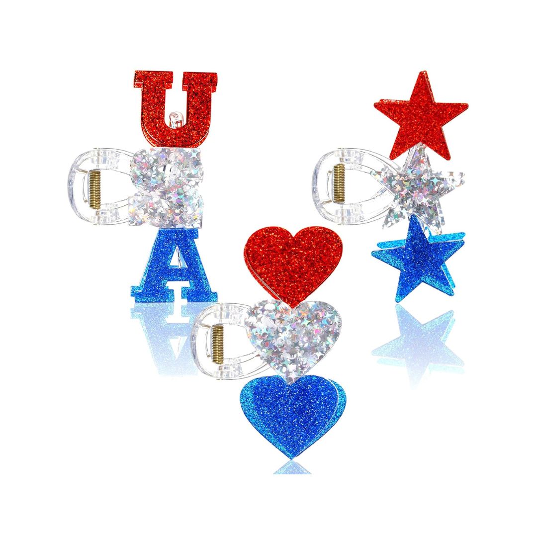 Patriotic Hair Clips