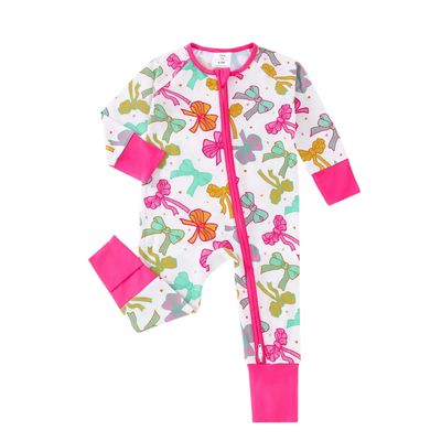 Pink Multicolor Bow Bamboo Sleeper