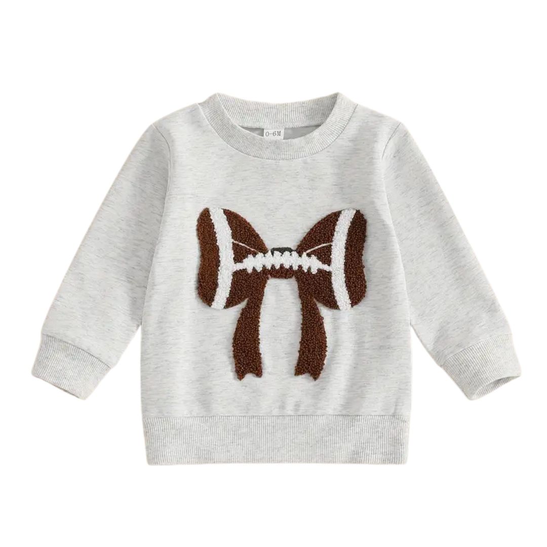 Football Bow Sweatshirt