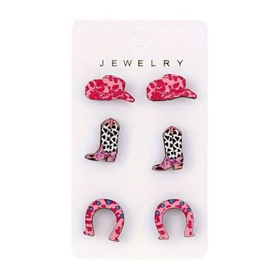 Cowgirl 3 Piece Earring Set