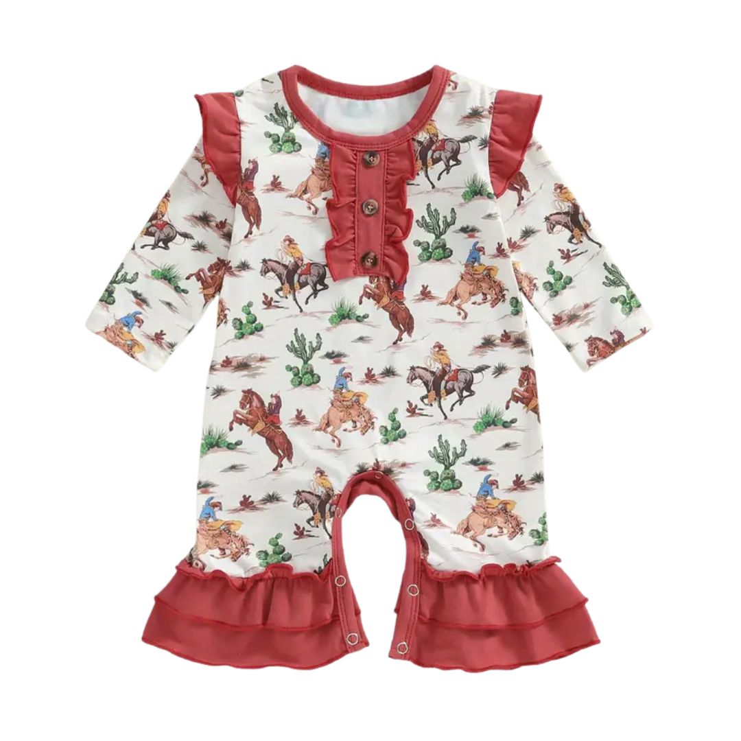 Western Ruffle Romper