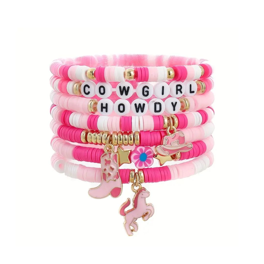Western Pink Bracelet Set