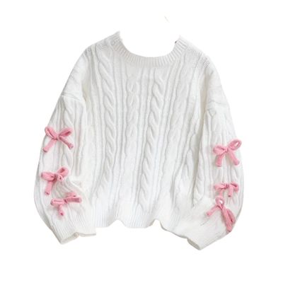 White Bow Sweater