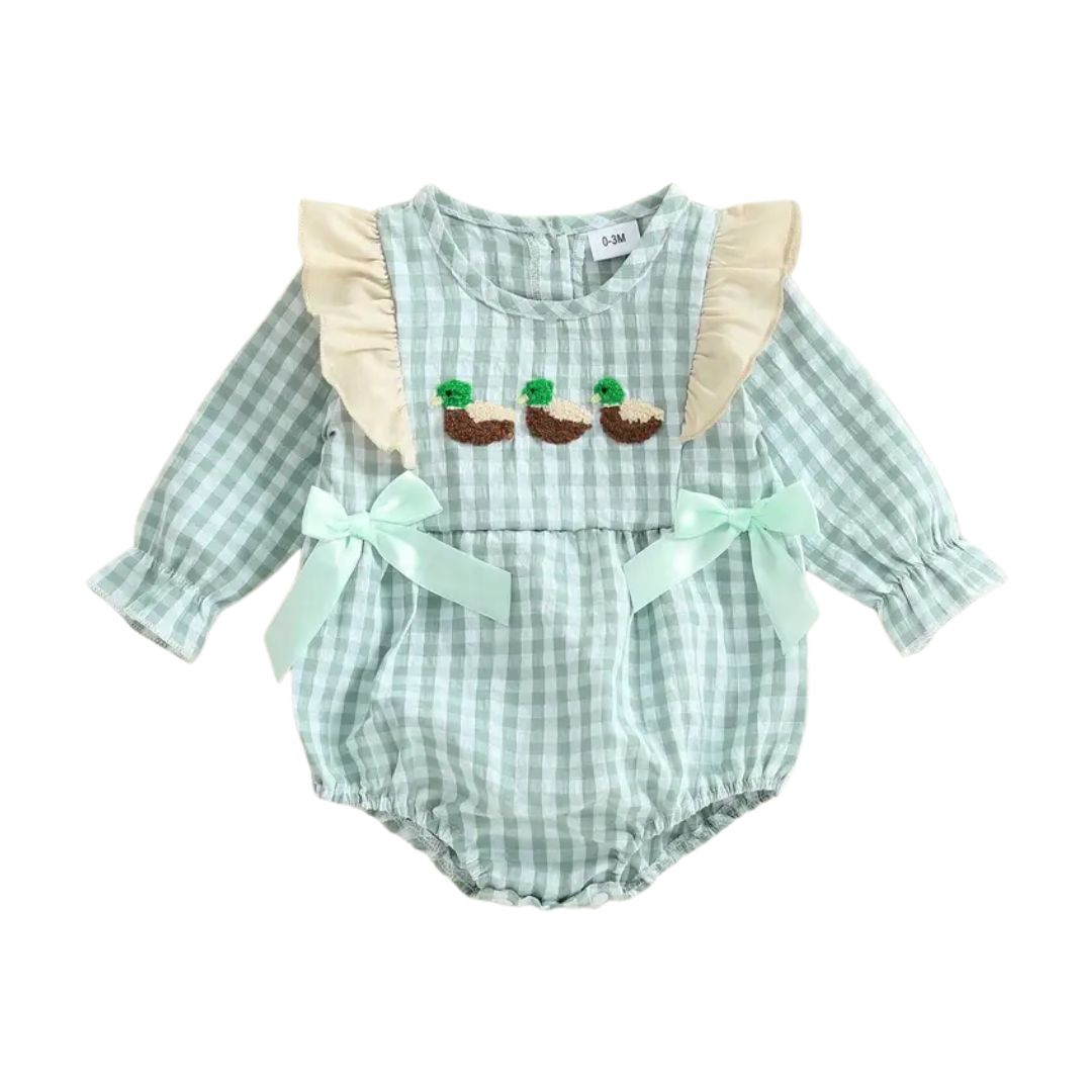 Duck Bow Long Sleeve Bubble