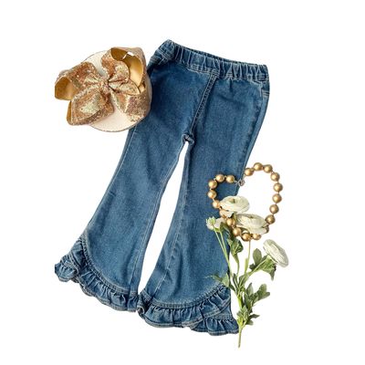 Ruffle Denim Jeans
