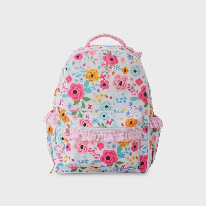 Colorful Flower Ruffle Backpack