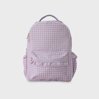 Light Purple Gingham Backpack