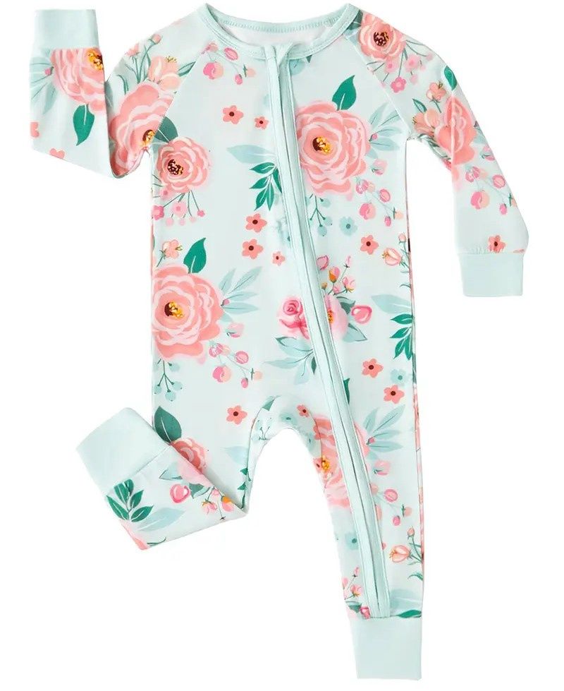 Light Blue/Pink Flower Bamboo Sleeper