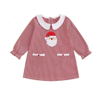 Red &amp; White Stripe Santa Dress