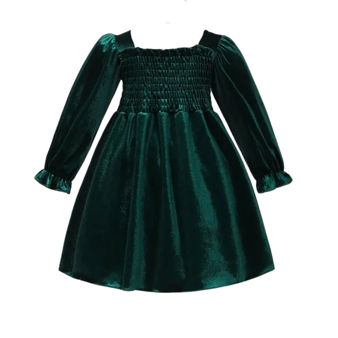 Green Velvet Dress