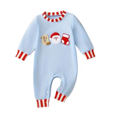 Light Blue Santa Romper