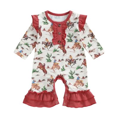 Western Ruffle Romper