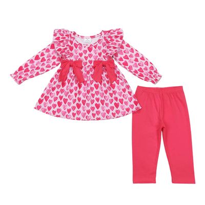 Bow Heart Long Sleeve Pant Set