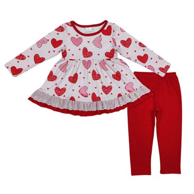 Heart Lace Long Sleeve Pant Set