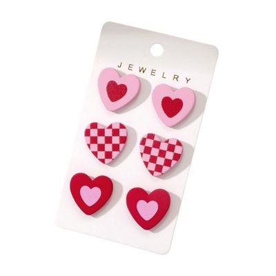 3-Pack Heart Earrings