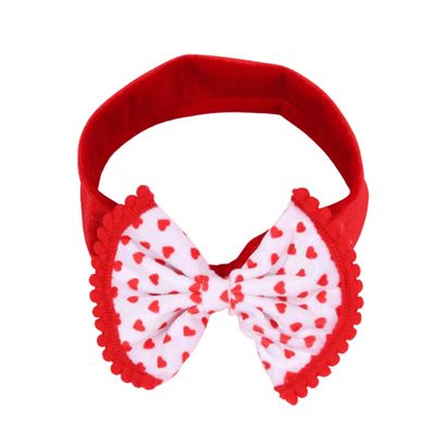 Velvet Red Heart Infant Headband