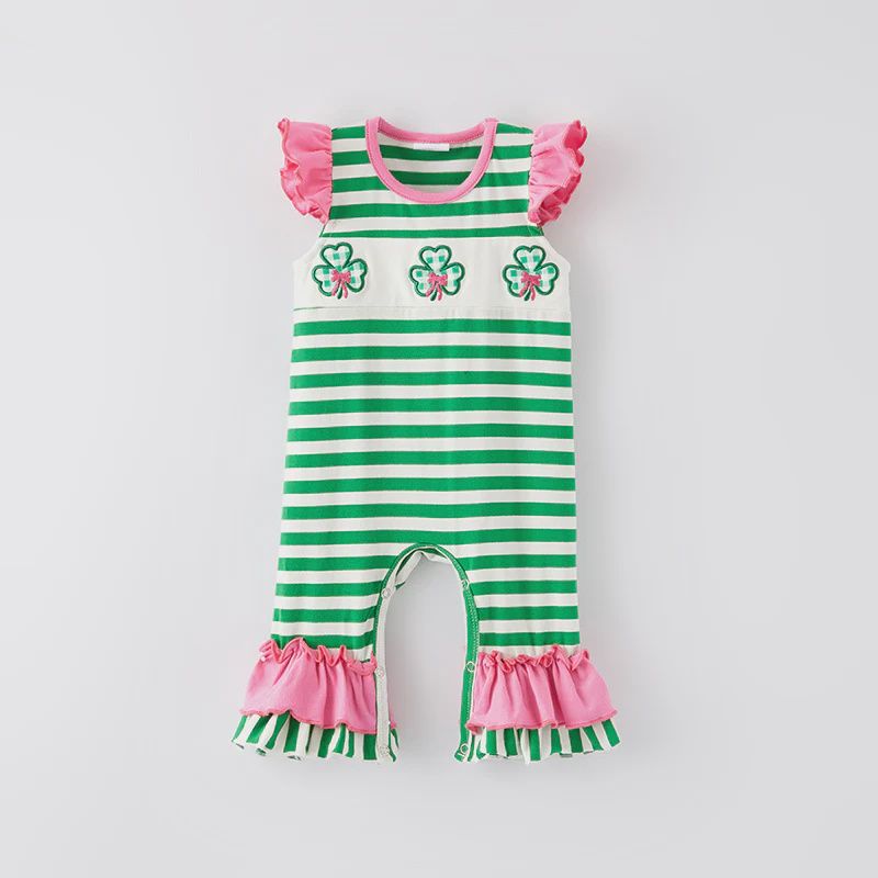 Ruffle Shamrock Romper