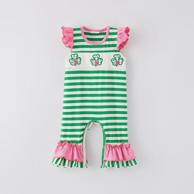 Ruffle Shamrock Romper
