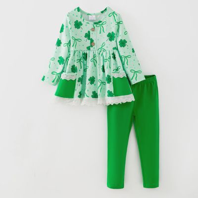 St. Patrick's Day Shamrock Pant Set