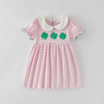 Pink Stripe Shamrock Dress