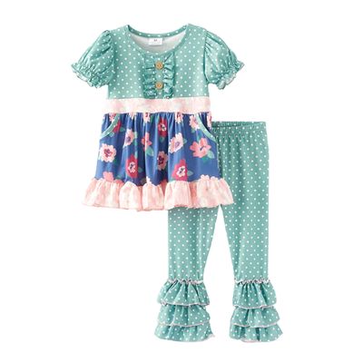 Floral Ruffle Pant Set