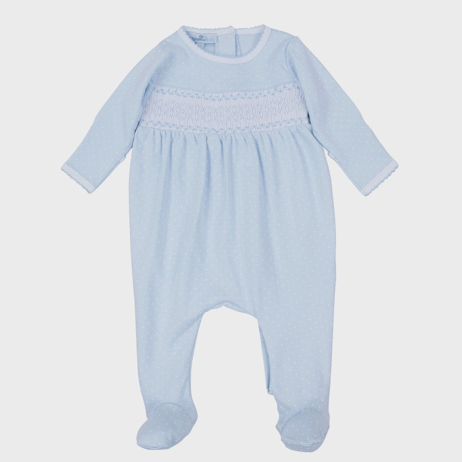 Simply Sweet Smocked Footie - Light Blue