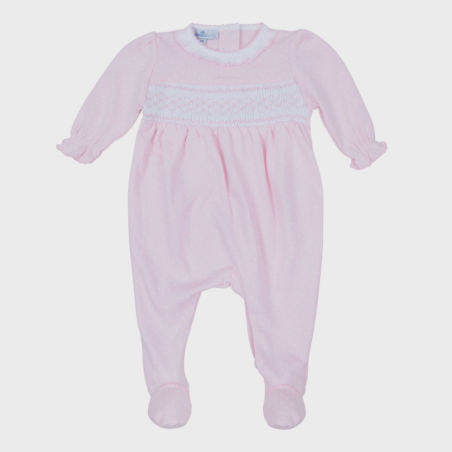 Simply Sweet Smocked Footie - Pink