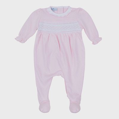 Simply Sweet Smocked Footie - Pink