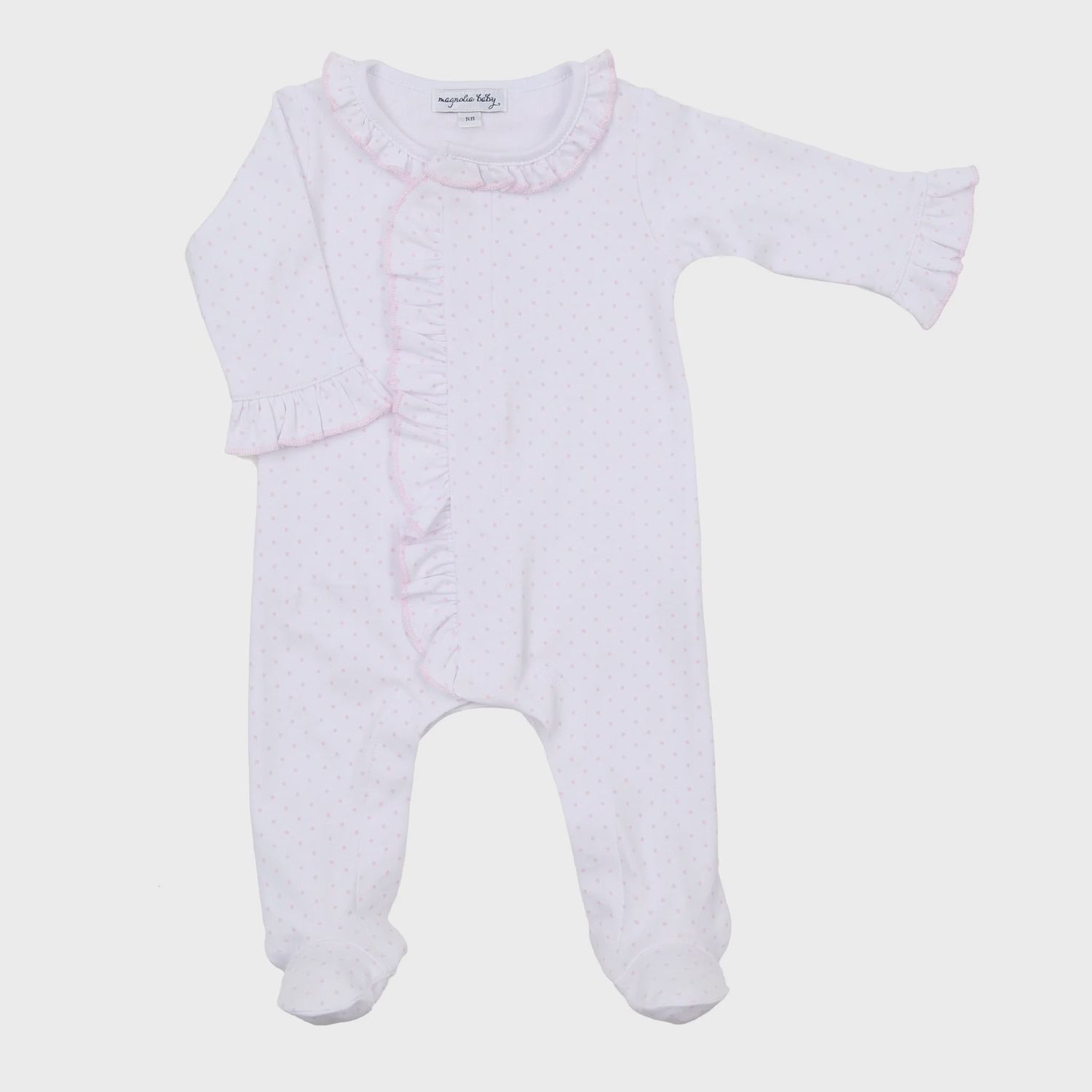 Mini Dots Ruffle Front Footie
