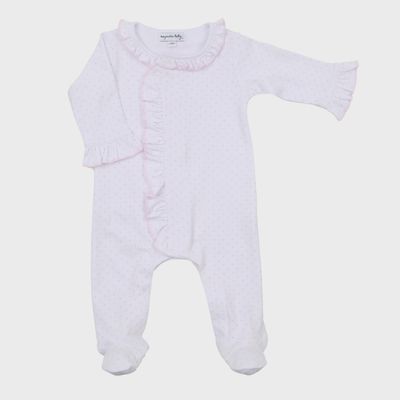 Mini Dots Ruffle Front Footie