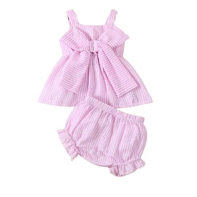 Striped Bow Bloomer Set