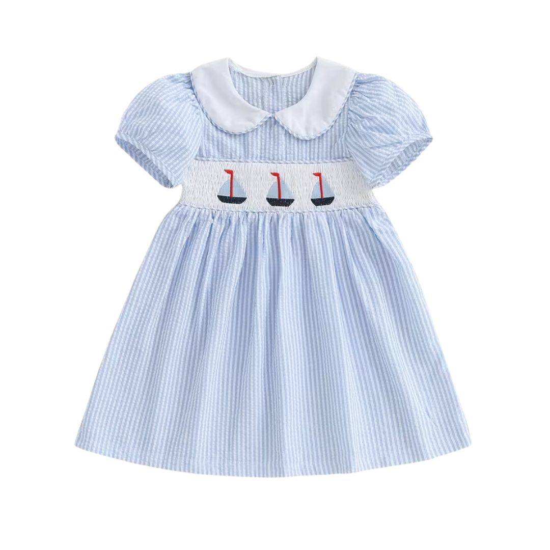 Sailboat Peterpan Collar Dress