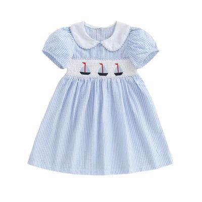 Sailboat Peterpan Collar Dress