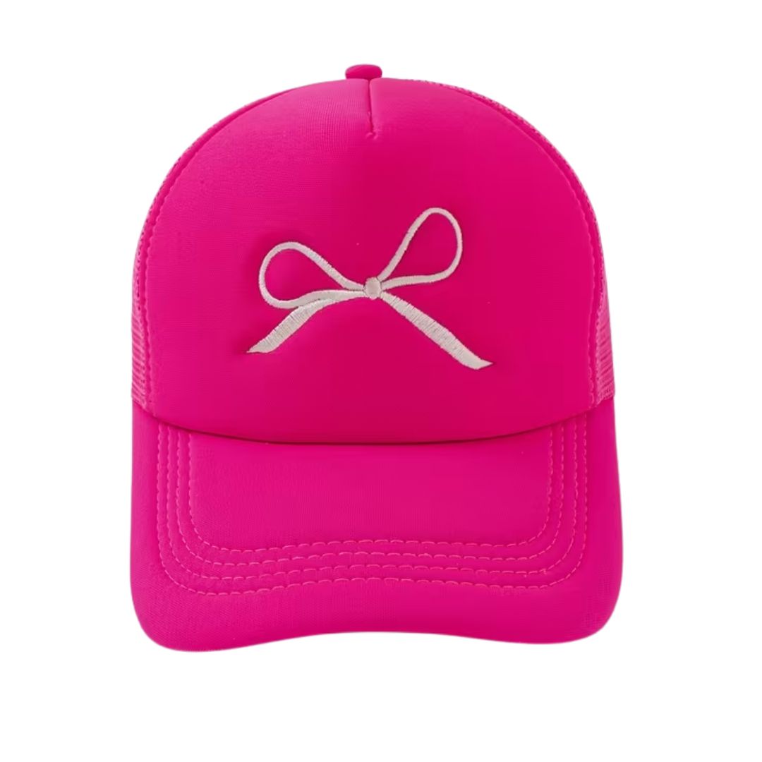 Neon Bow Trucker Hat