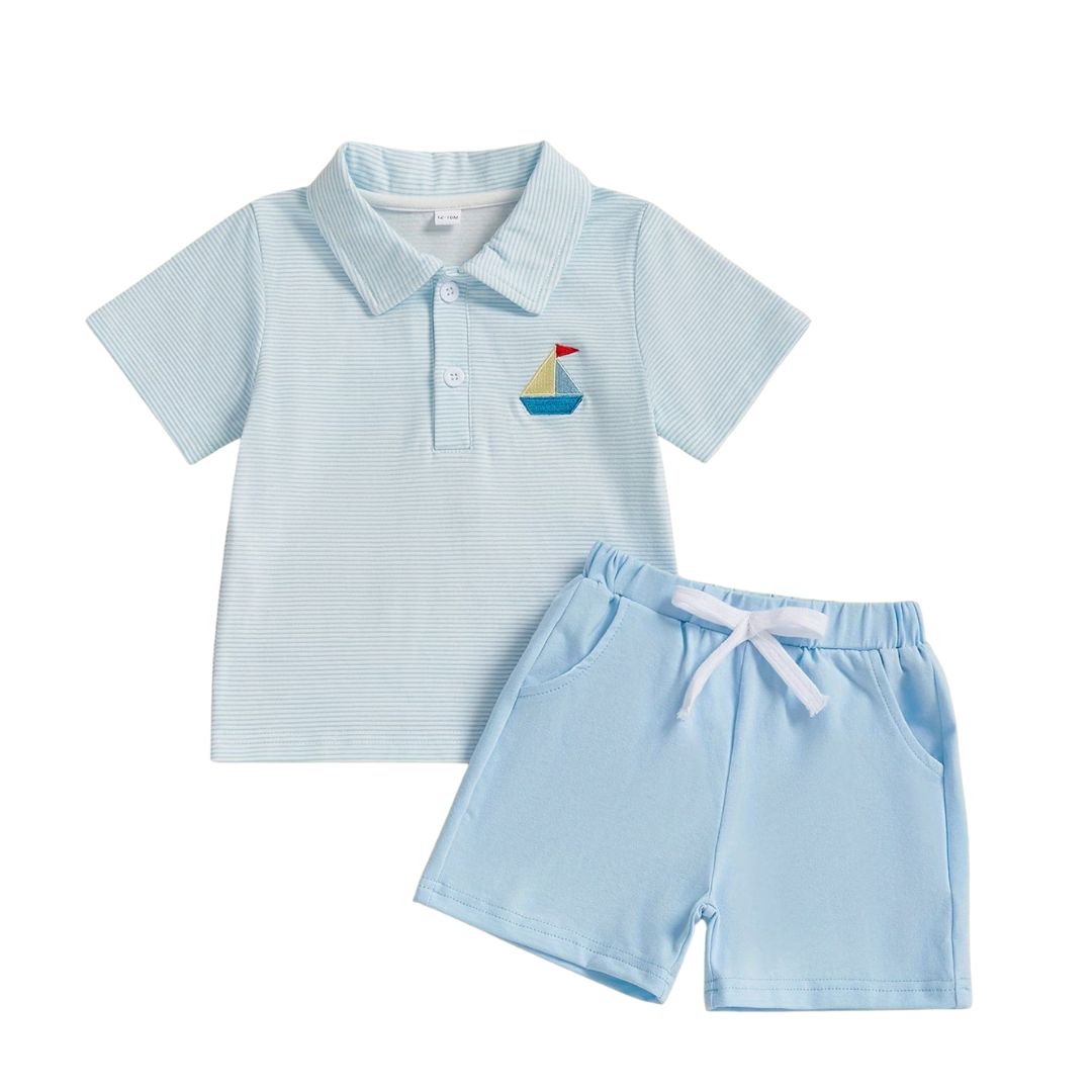 Sailboat Polo Short Set