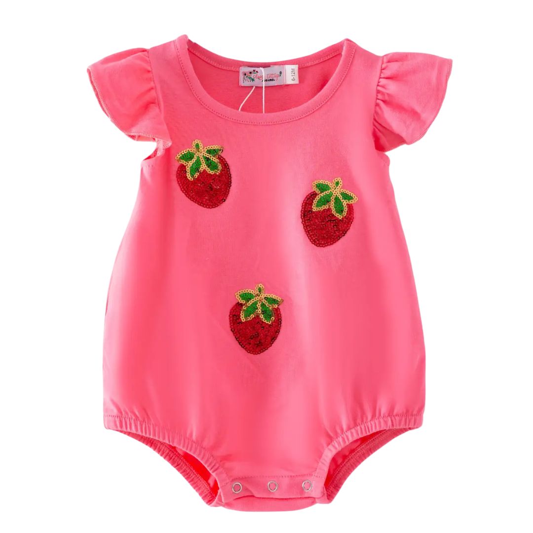 Strawberry Sequin Romper