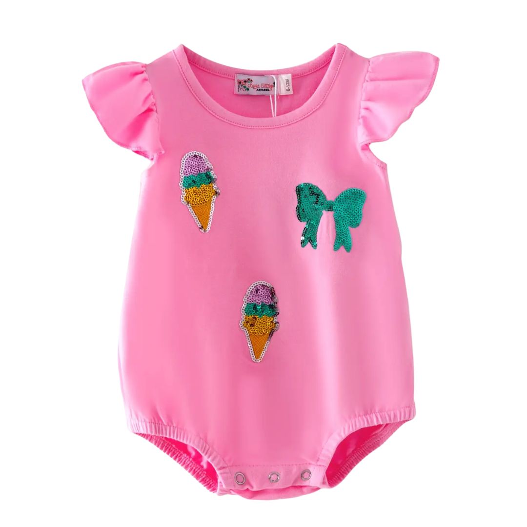 Ice Cream Sequin Romper