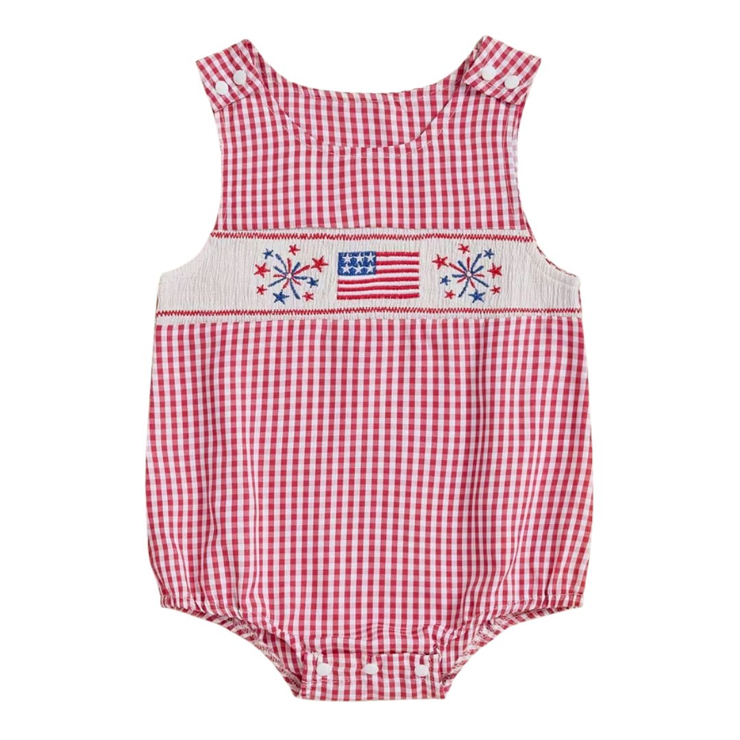 Red Gingham Flag Bubble