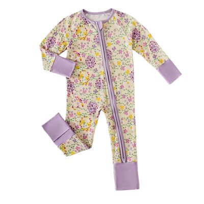 Purple and Yellow Flowers Bamboo Sleeper