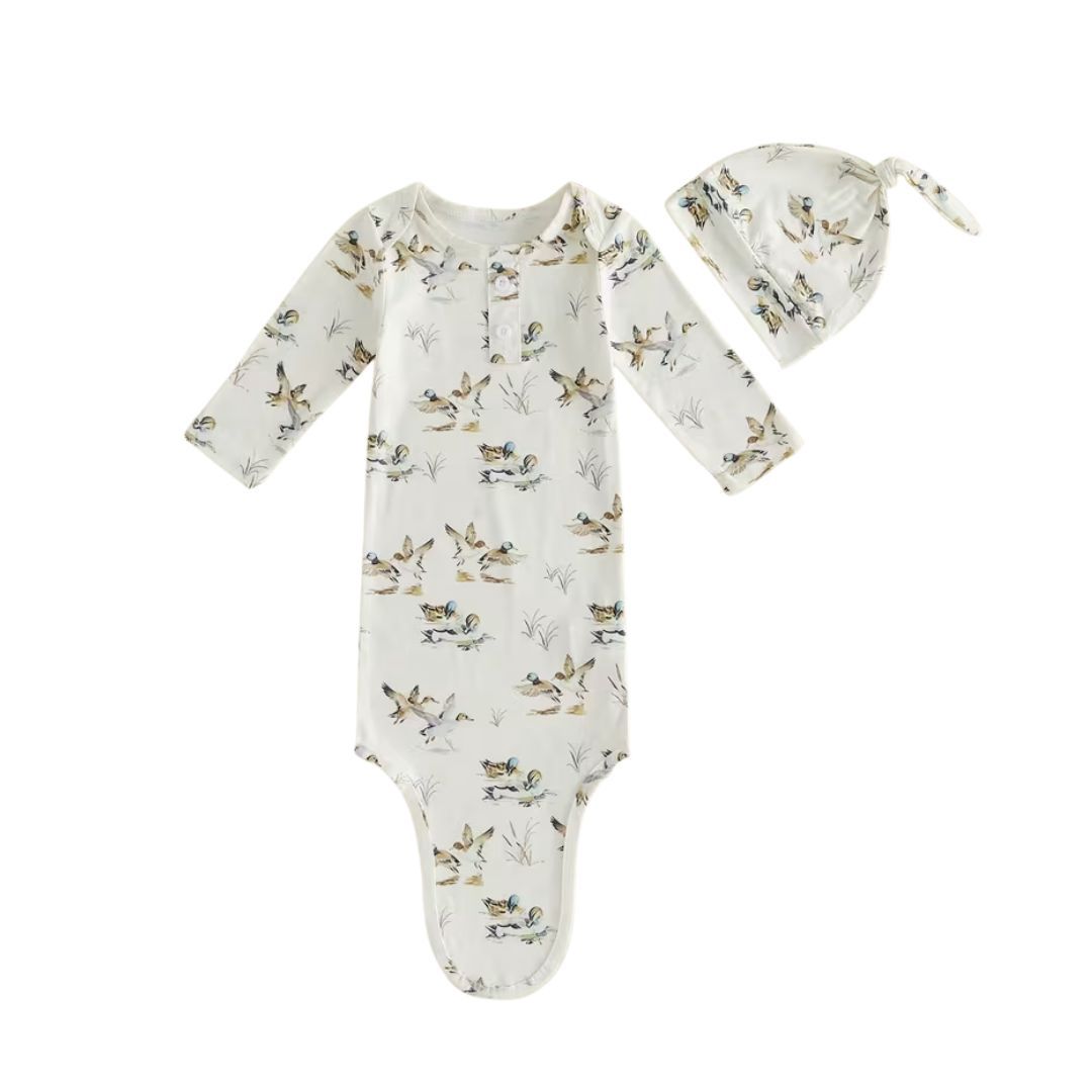 Floating Duck Gown with Hat