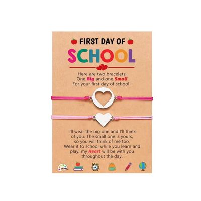 First Day of School Girl Bracelet