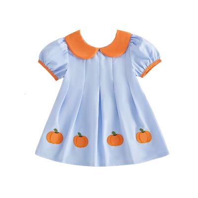 Pumpkin Scalloped Dress