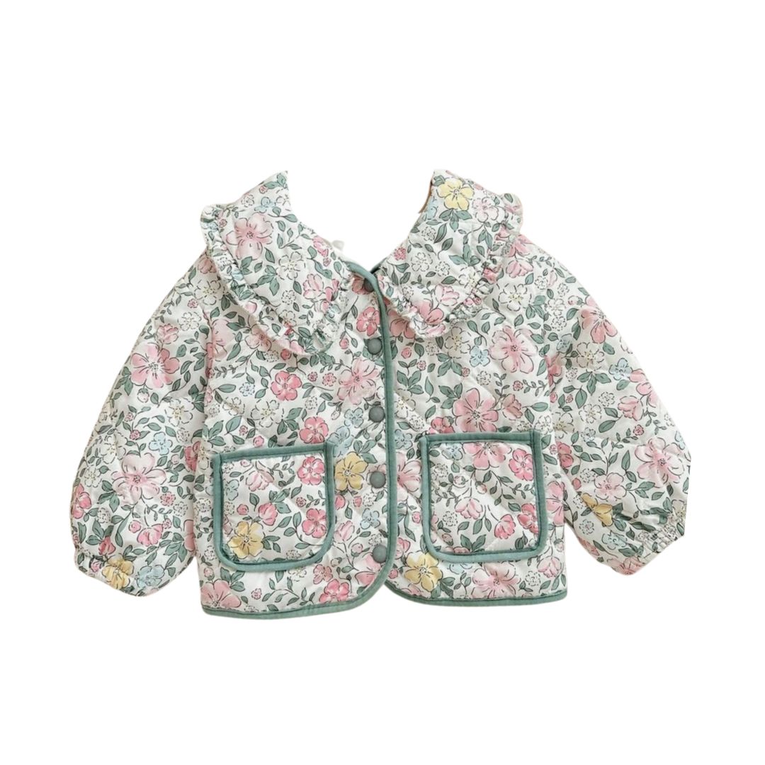 Floral Quilted Peterpan Jacket