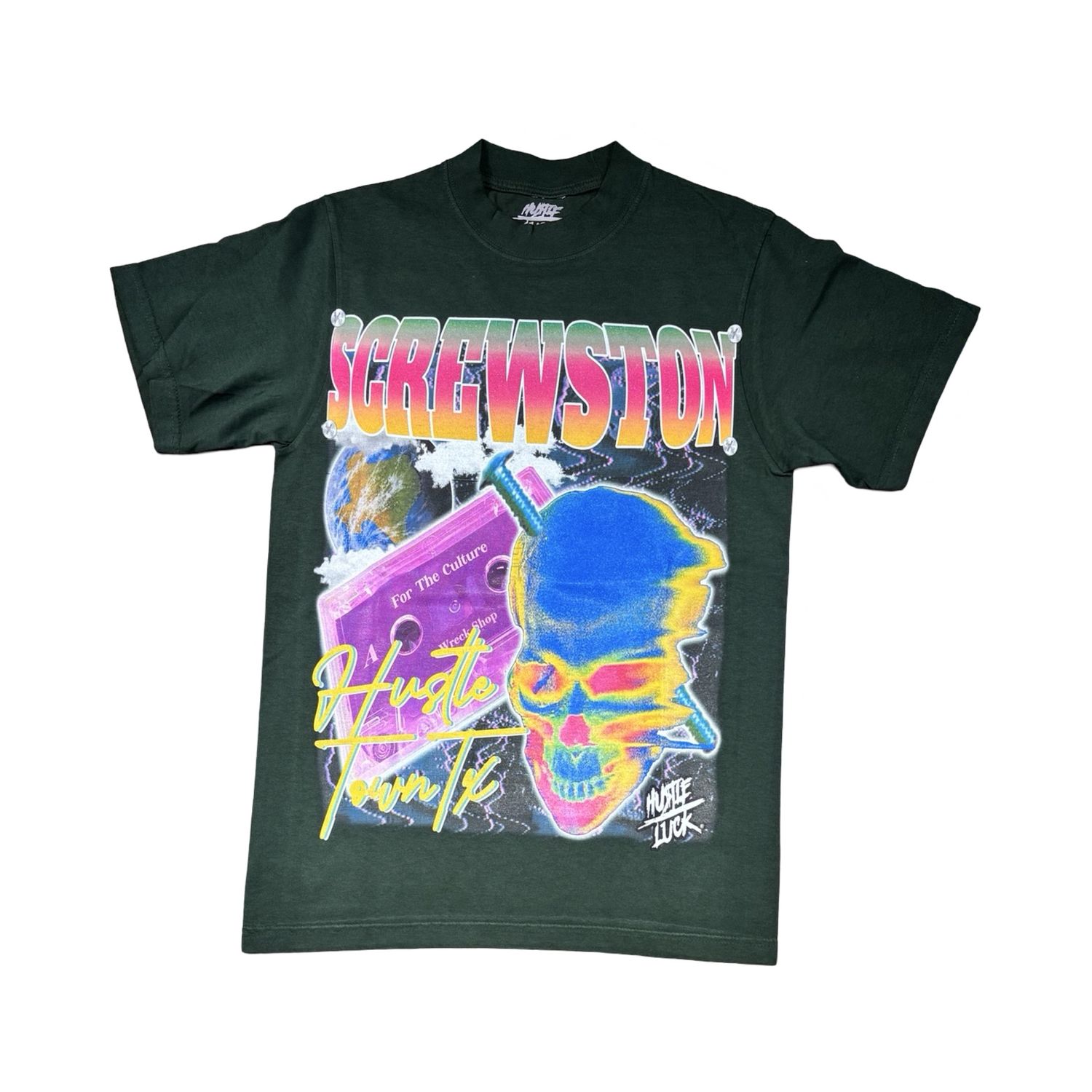 Screwston T-Shirt, Colour: Green, Size: S