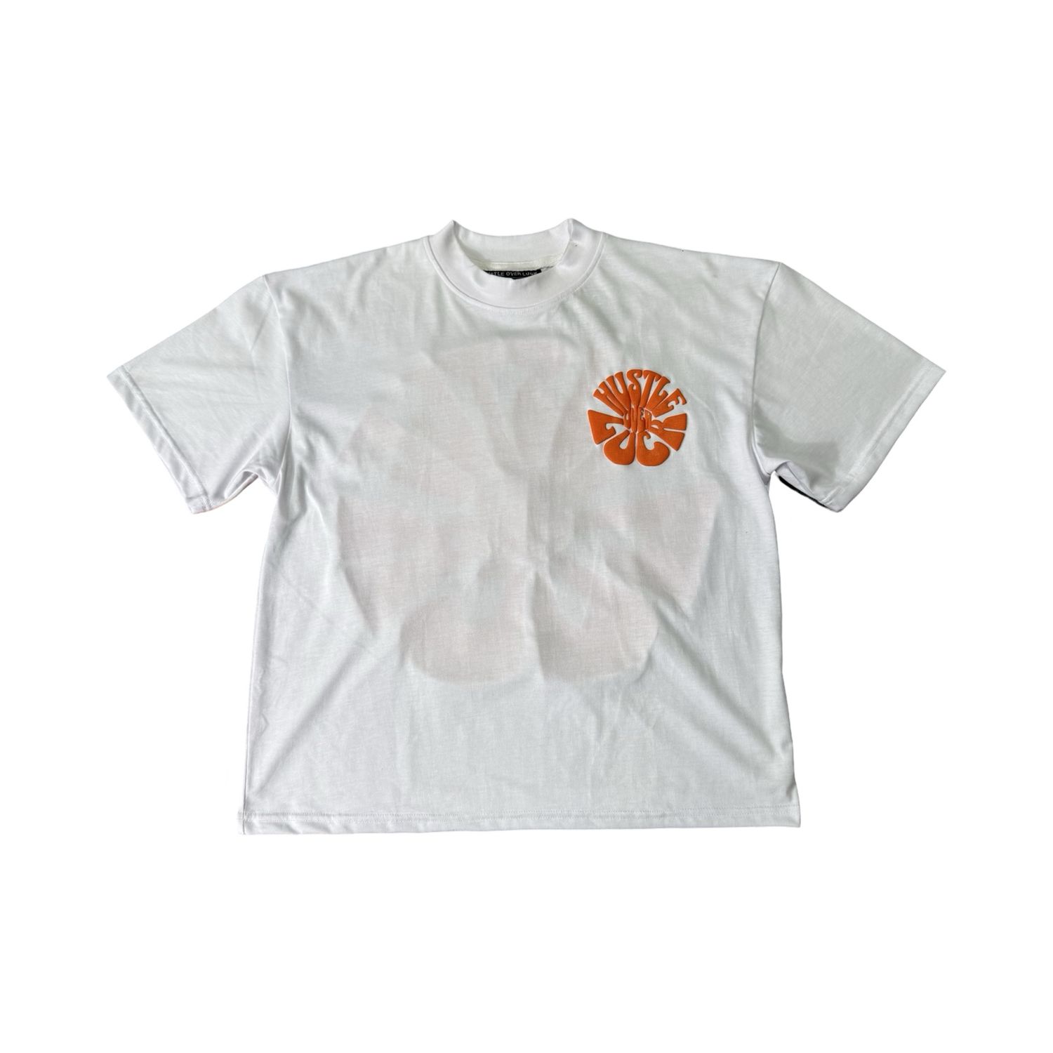 Flower Top, Colour: White/Orange, Size: S